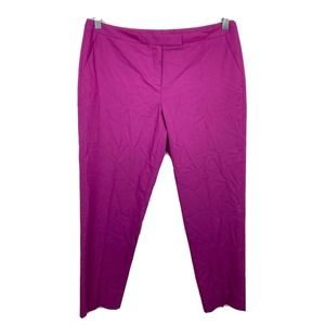 Classiques Entier Pants Womens Sz 10 Fuschia Pink Classic Straight Chino Stretch